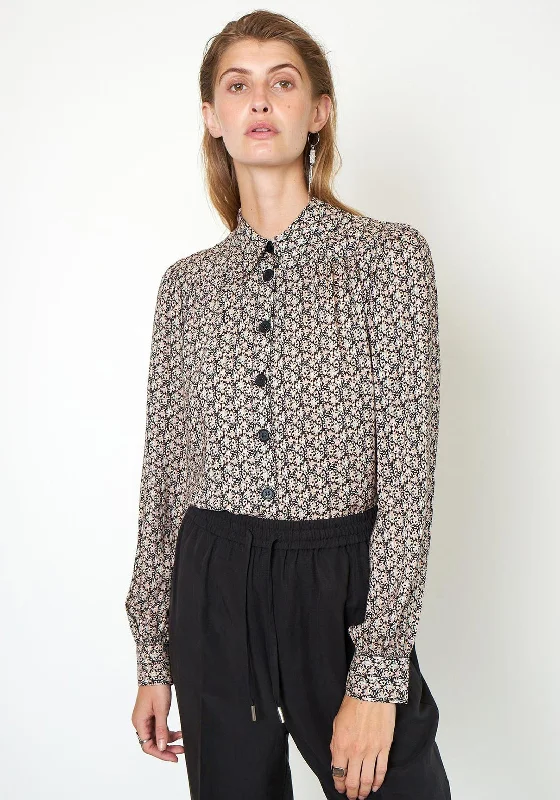 Second Female Frank Floral Shirt, Black Multi