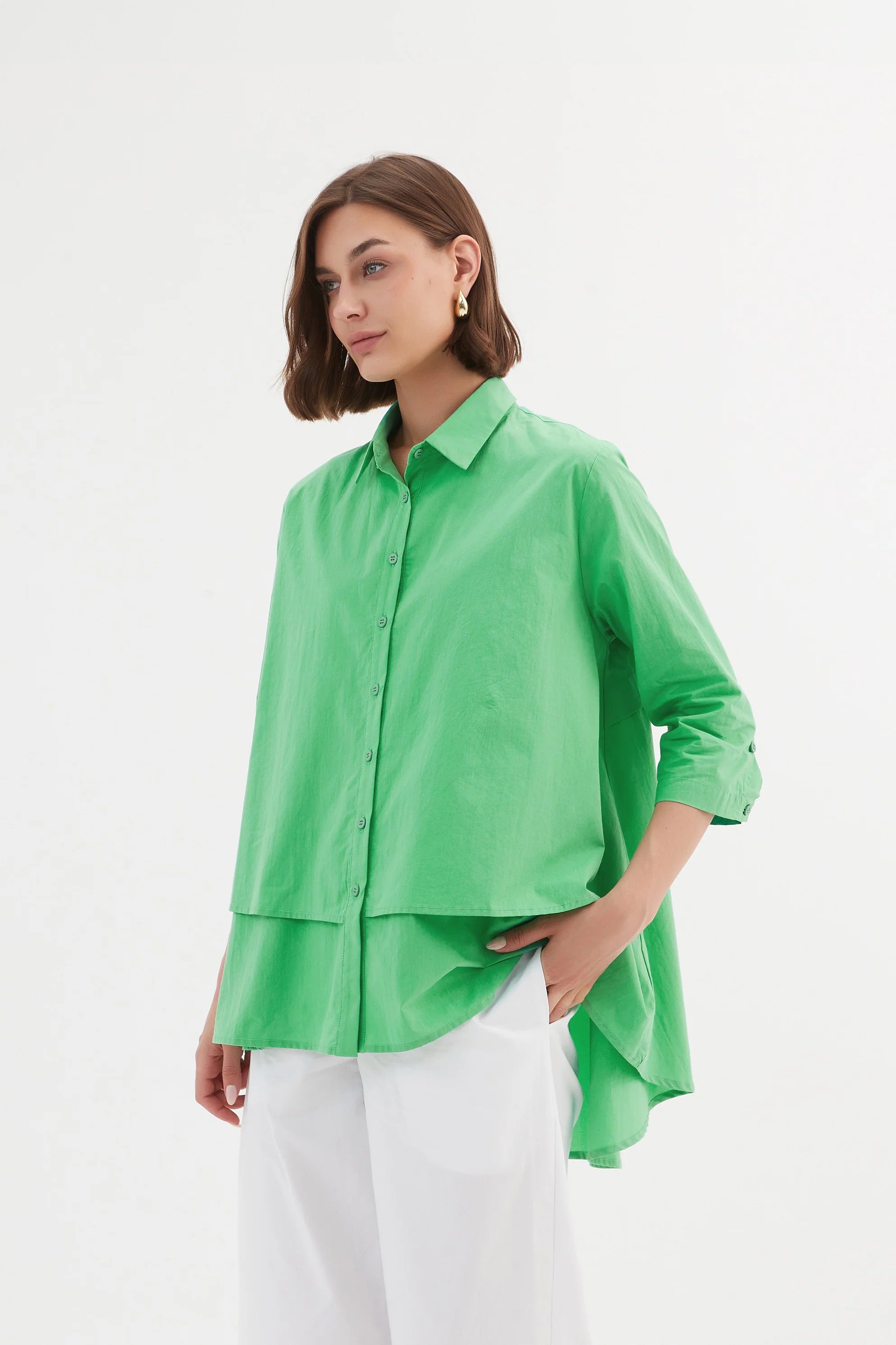 Tirelli - 24S3545 Tiered Front Shirt