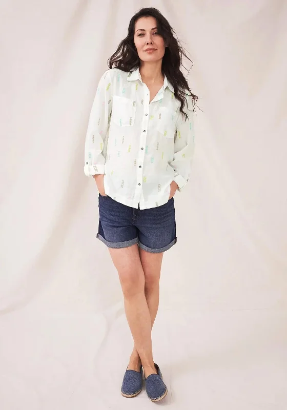 White Stuff Layla Embroidered Shirt, White Multi