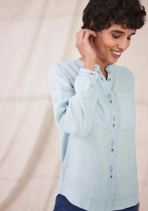 White Stuff Ruby Lined Shirt, Light Blue