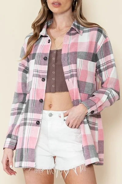 Plaid Button Up Long Sleeve Shirt