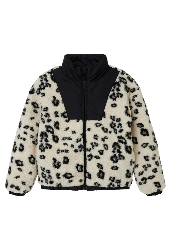 Name It Kid Girl Teddy Long Sleeve Jacket, Rainy Day